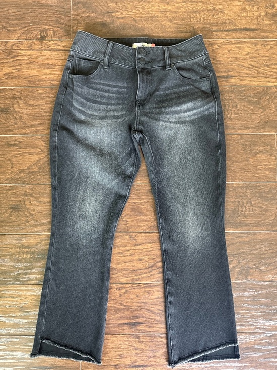 CAbi Denim - CAbi Black Hi-Low Crop Jeans Size 4 Stretch Denim EUC